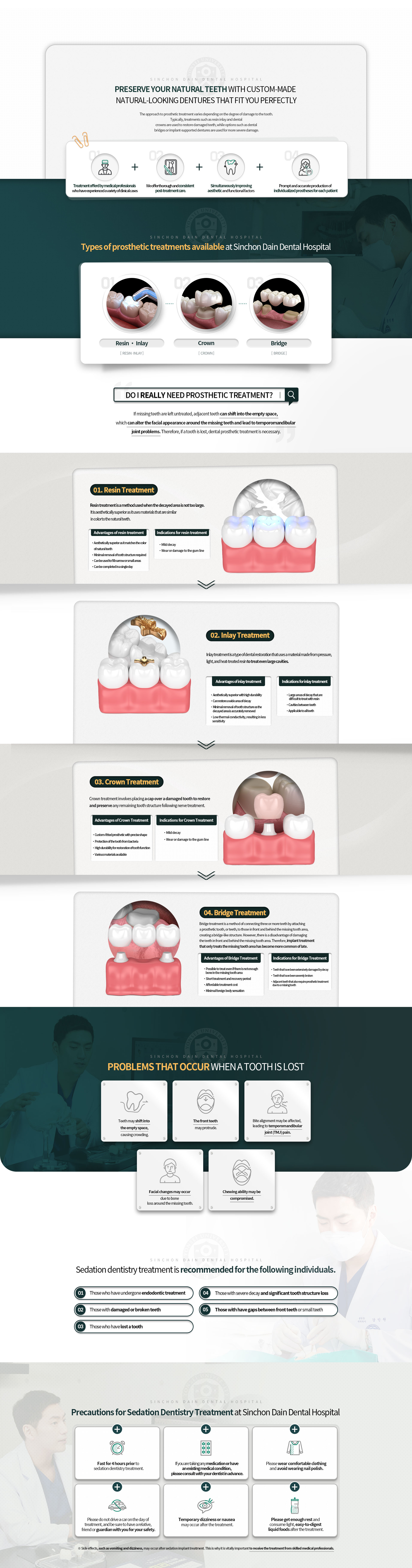 보철치료-다양한-임상-경험-케이스를-경험한-전문의-의료진-진료,-치료-후에도-꾸준하고-꼼꼼하게-관리,-심미적-요인과-기능적-요소를-동시에-개선,-환자-개개인에-맞춘-보철물을-신속하고-정확하게-제작-보철치료-종류1-레진치료-충치-부위가-크지-않을-경우-사용하는-방법으로-치아-색상과-흡사한-재료를-사용하여-심미적으로-우수-종류2-인레이치료-레진-재료에-압력과-광선,-열처리를-통해-만들어진-재료로-넓은-충치-부위에도-치료가-가능-종류3-크라운치료-손상된-치아의-복구-및-신경치료-후-남아있는-치아조직의-보강과-보존을-위해-치아에-씌워주는-방식-종류4-브릿지치료-치아가-상실되었을-경우-다리처럼-상실-부위-앞뒤의-치아를-이어서-세-개-이상의-치아를-연결하는-방법,-앞뒤-치아를-손상시킨다는-단점이-있어-최근에는-상실-부위만-치료하는-임플란트-치료를-많이-시행-치아가-손실된-경우에-발생하는-문제점-비어있는-공간으로-다른-치아-쏠림-현상-발생,-앞니가-돌출될-가능성,-치아-교합이-어긋나-턱관절-통증-유발,-상실된-차아-주위-얼굴-형태-변형,-음식물-저작능력-저하